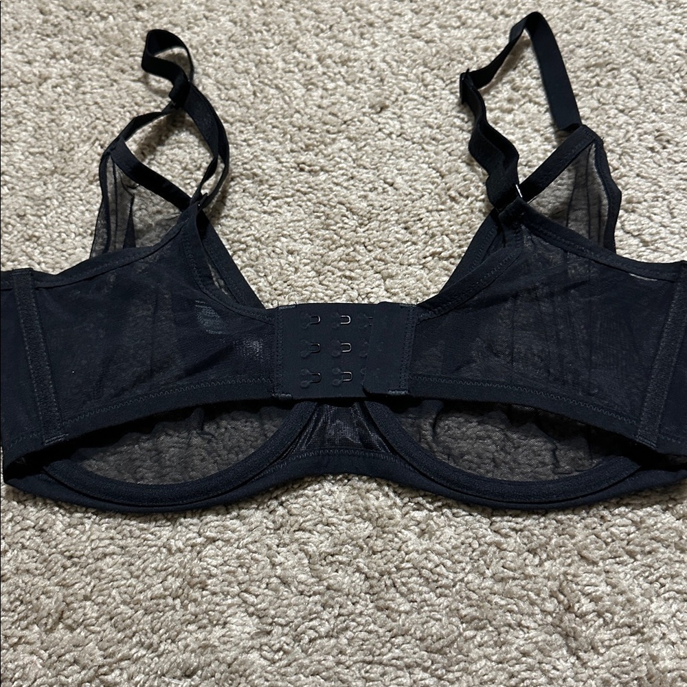 Skims 32dddd sheer mesh underwire bra onyx - Picture 4 of 6